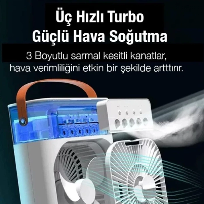 Su Hazneli Şarjlı Masa Vantilatörü
