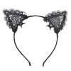 Siyah Kedi Dantel Taç + Eldiven Seti – Parti, Dans ve Kostüm Kombini