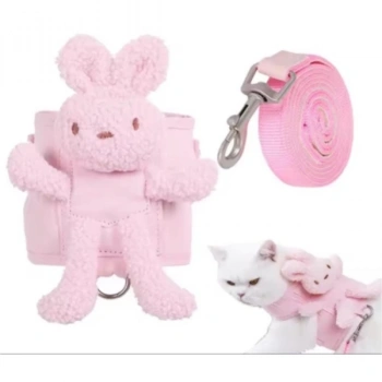 Evcil Hayvan Peluş Ayıcıklı Göğüs Gezdirme Tasması Set