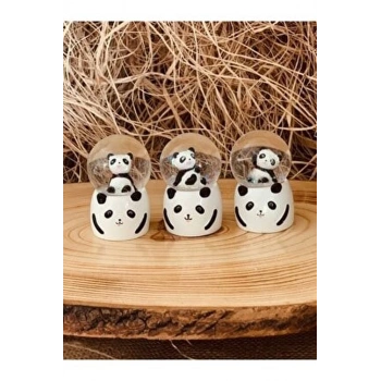 KÜÇÜK BOY PANDA KAR KÜRESI IŞIKLI