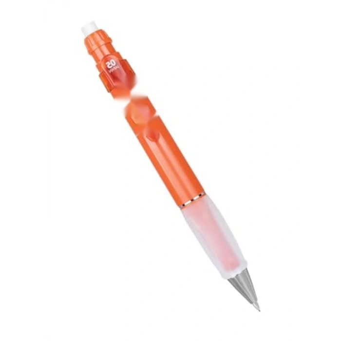 0.5 mm Mekanik Kalem, Kiremit Renk, Gizlenebilir Silgi