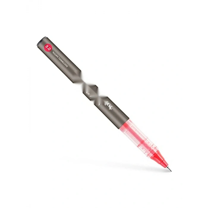 0.5mm İğne Uçlu Silinmez Kalem, Kırmızı Mürekkep