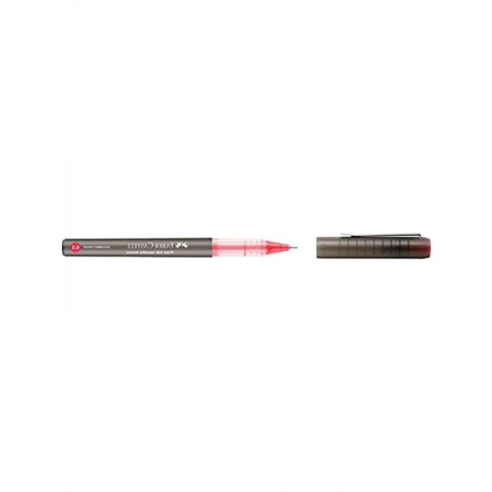 0.5mm İğne Uçlu Silinmez Kalem, Kırmızı Mürekkep