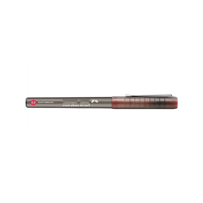 0.5mm İğne Uçlu Silinmez Kalem, Kırmızı Mürekkep