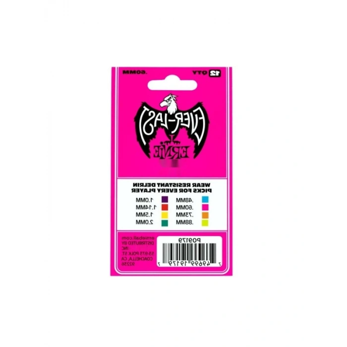 0.60mm Kalınlığında Pembe Gitar Penası - 12li Paket