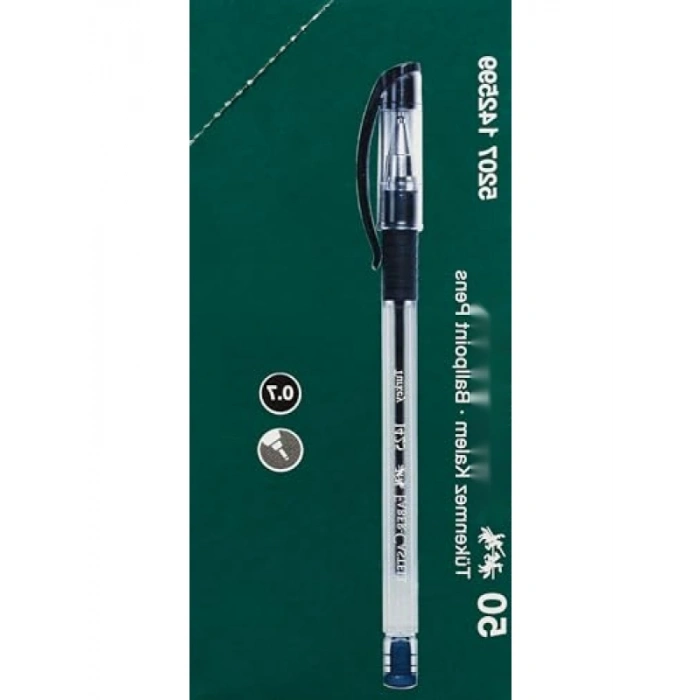 0.7 Mm İğne Uç Tükenmez Kalem, Siyah, 50li