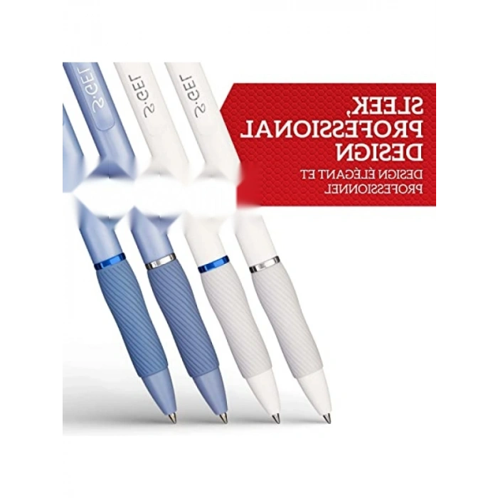 0,7 mm Uçlu Jel Kalem Seti, Buz Mavisi & Beyaz İnci