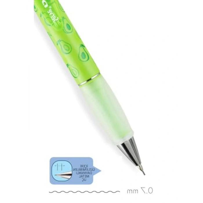 0.7 mm Uçlu Mekanik Kurşun Kalem, Fosforlu Yeşil