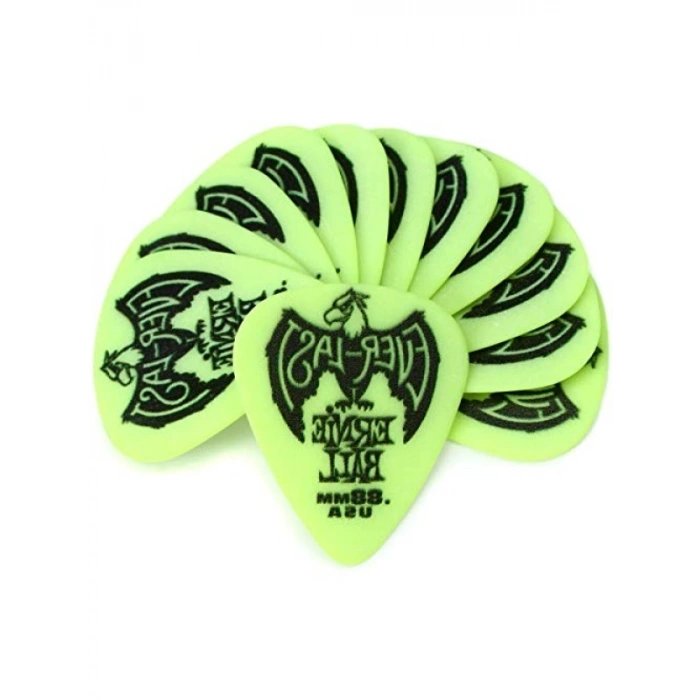 0.88mm Kalınlığında Yeşil Gitar Penası - 12li Paket
