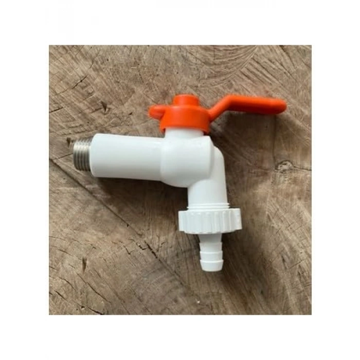 1/2 Küresel Vana Plastik Bahçe Musluğu (1 Adet)