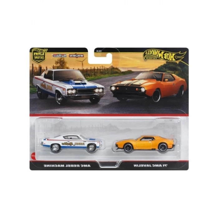 1:64 Ölçekli Araç Modeli - 71 AMC Javelin & AMC Rebel Machine İkili Paket
