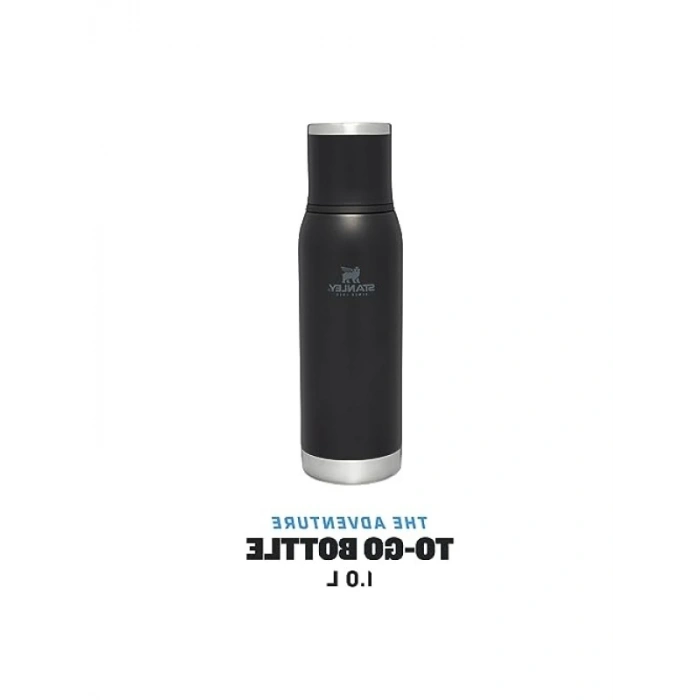 1 Litre Kapasiteli Sızdırmaz Termos - Siyah Renk