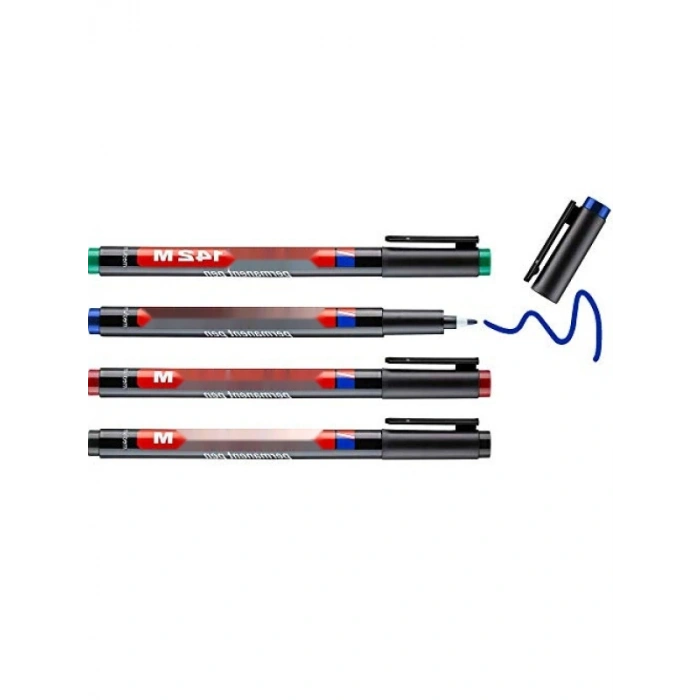1 mm Kalınlığında Kalıcı OHP Marker Seti, 4 Renk