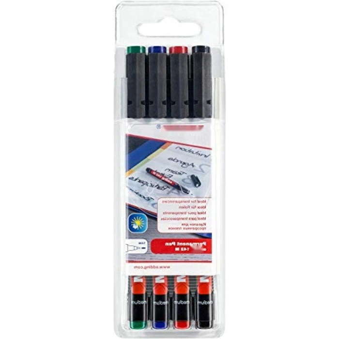 1 mm Kalınlığında Kalıcı OHP Marker Seti, 4 Renk