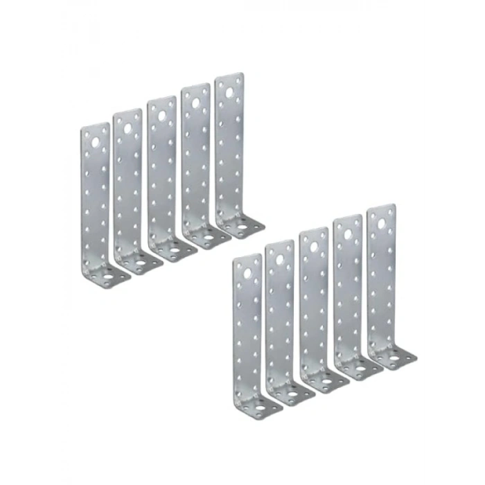10 Adet Metal Köşebent - 40x40x160 mm Bağlantı Aparatı