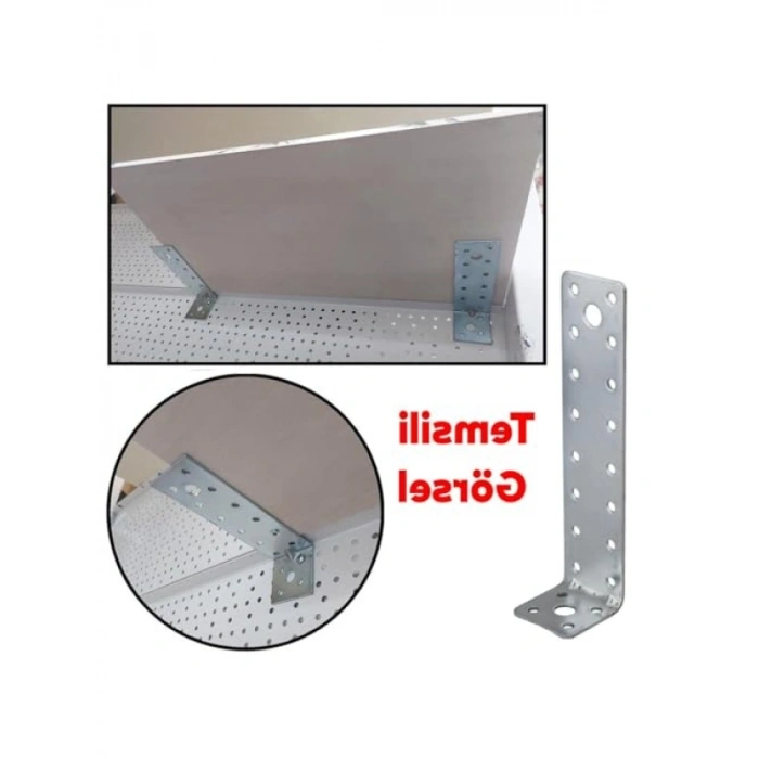 10 Adet Metal Köşebent - 40x40x160 mm Bağlantı Aparatı
