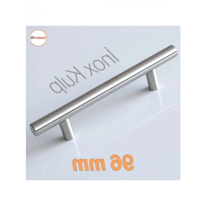 10 Adet Pürüzsüz İnox Metal Kulp - 96 mm Uzunluk