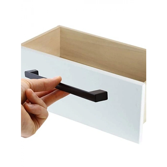 10 Adet Siyah Metal Mutfak Dolabı Çekmece Kolu