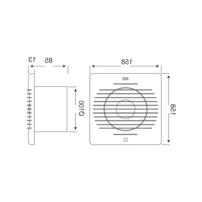 10 cm Aspiratör Fan - 100 m³/h Debi ile Enerji Tasarruflu