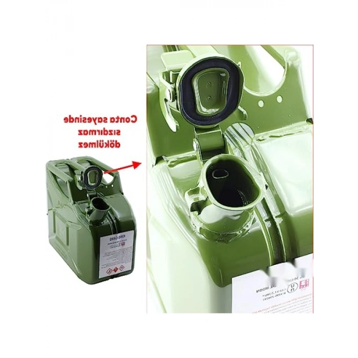 10 Litre Kapasiteli Metal Benzin Bidonu
