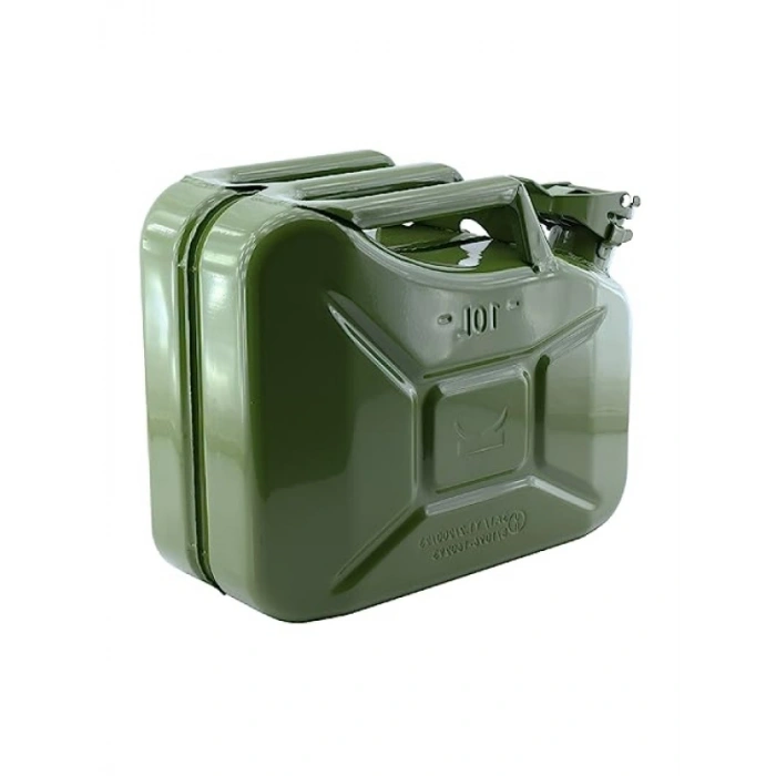 10 Litre Metal Akaryakıt Bidonu, Aktarma Borusu ile