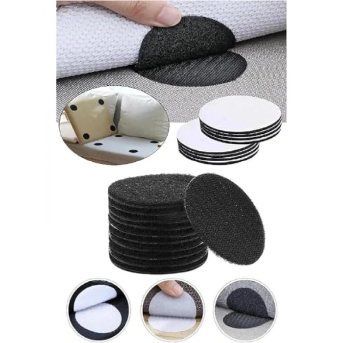 10lu Halı Kaydırmaz Ped, Yıkanabilir, Kendinden Yapışkanlı