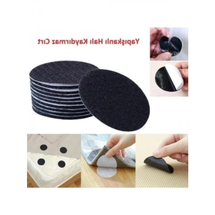 10lu Halı Kaydırmaz Ped, Yıkanabilir, Kendinden Yapışkanlı