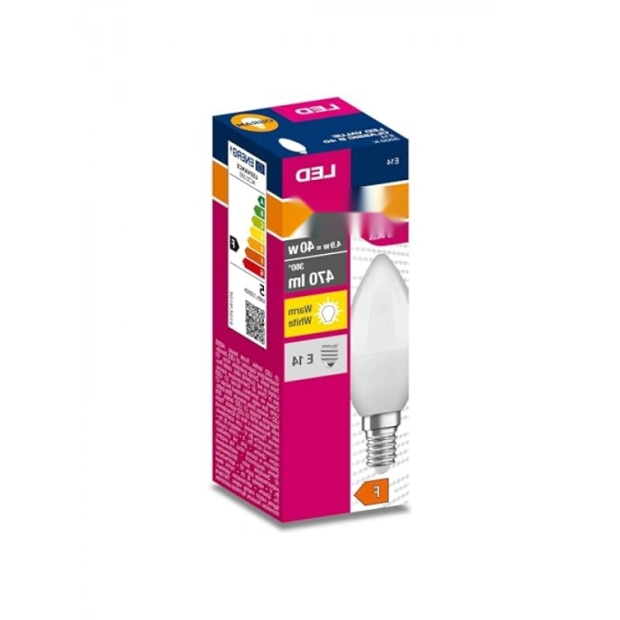 10lu Mum LED Ampul Seti - 4.9W, E14, Sarı Renk