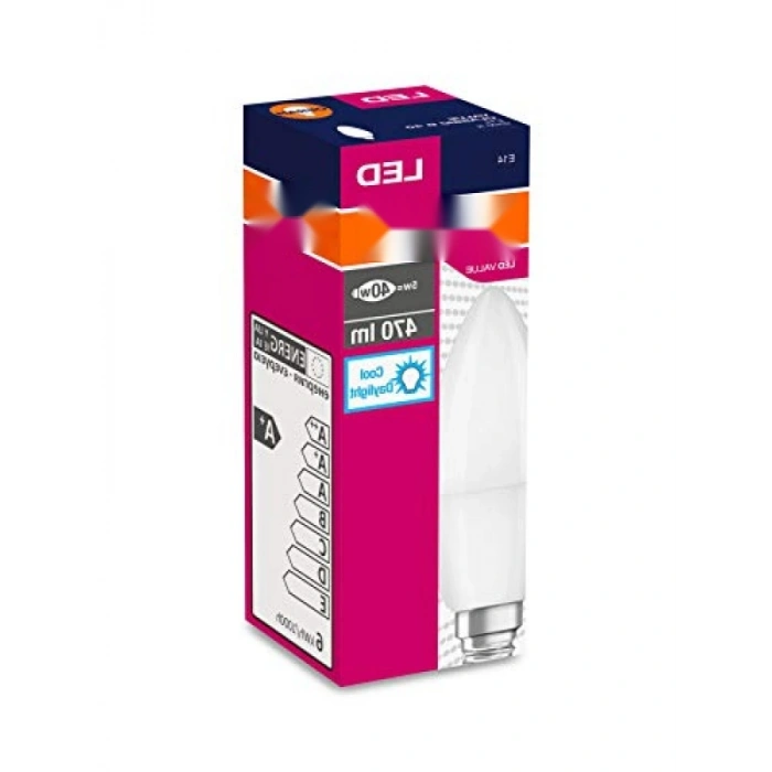 10lu Paket Beyaz Işık Led Mum Ampul (E14, 5W)