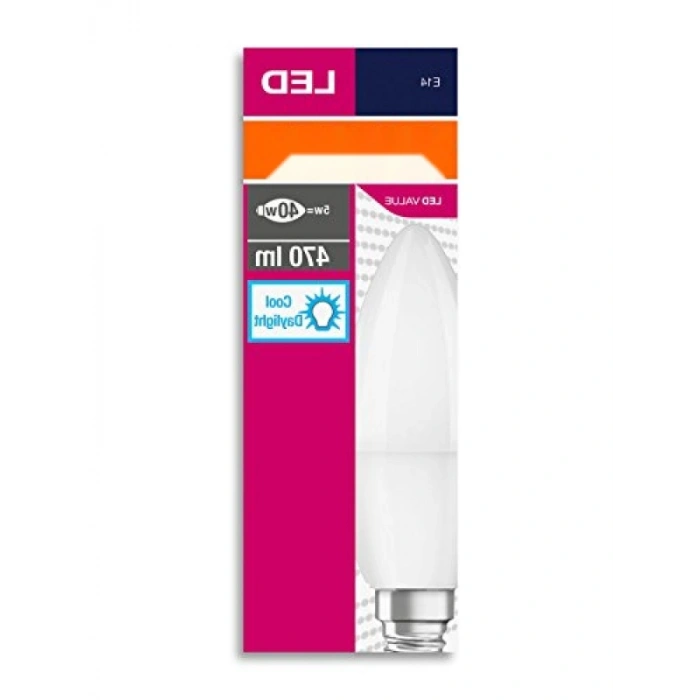 10lu Paket Beyaz Işık Led Mum Ampul (E14, 5W)