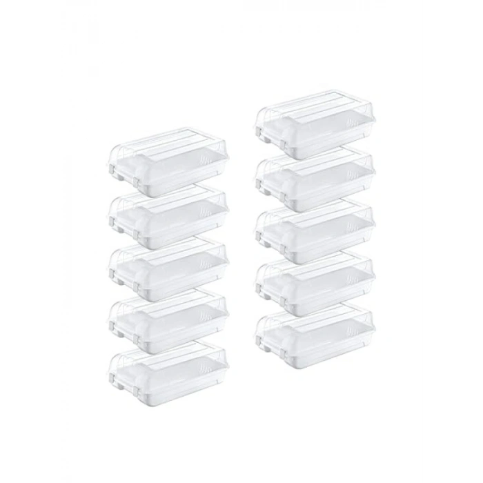 10lu Set Kadın Beyaz Ayakkabı Kutusu