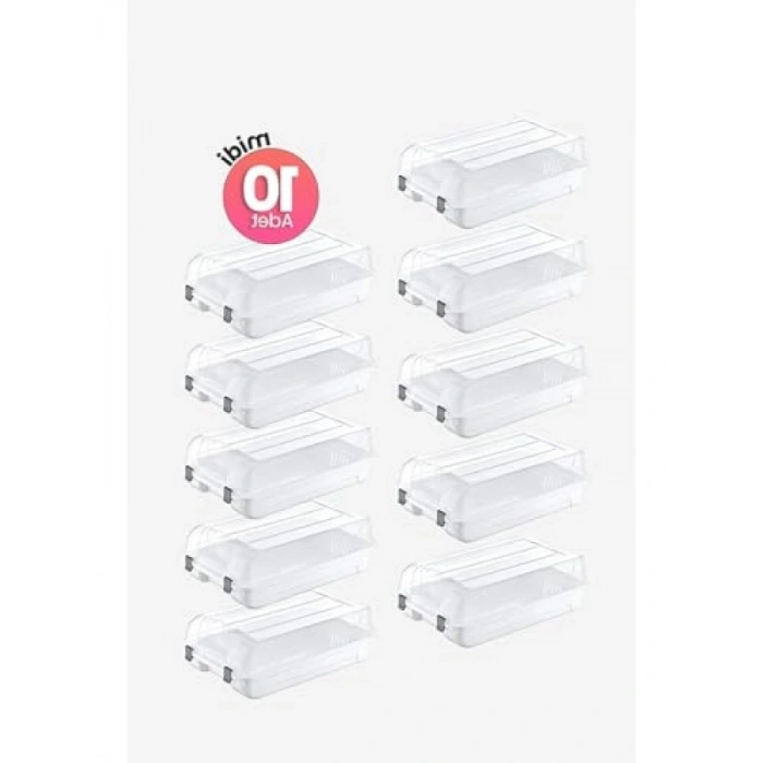 10lu Set Kadın Beyaz Ayakkabı Kutusu