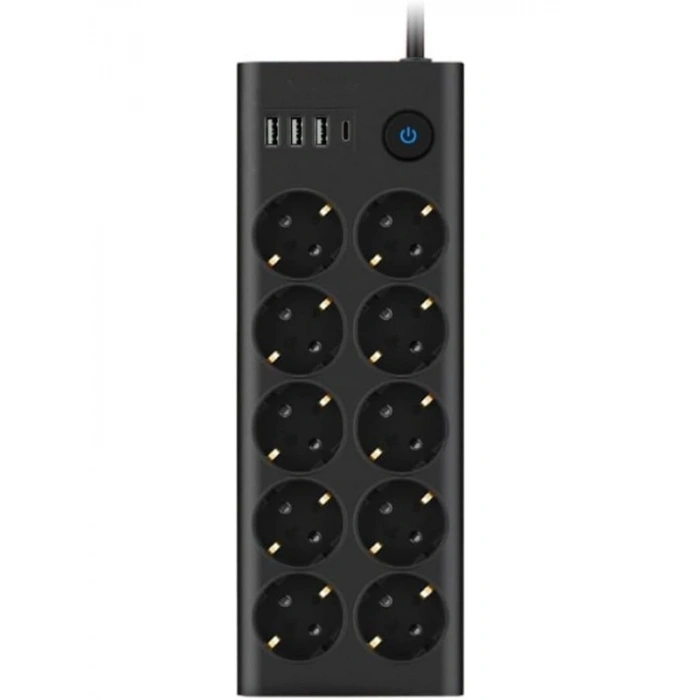 10lu Termal Akım Korumalı Priz Seti - 3x USB ve 1x Type-C Giriş