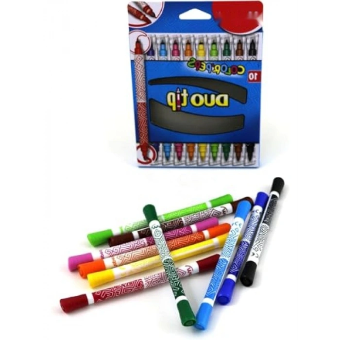 10 Renk Keçeli Kalem Seti - Color Peps Duo