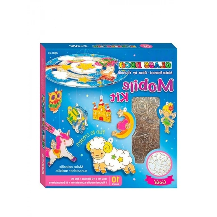 10 Renkli Cam Boyama Seti - 10.5 ML, Vitray İle Aksesuar Seti
