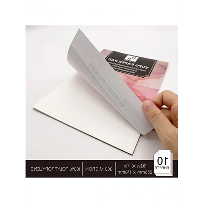 10 Yaprak Ağır Beyaz Yupo Kağıt | 10 inç x 7 inç | 250 GSM