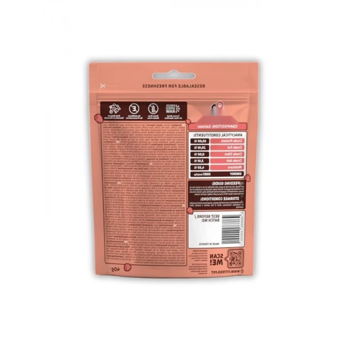 %100 Çiğ Somonlu Freeze-Dried Kedi Ödül Maması 40g