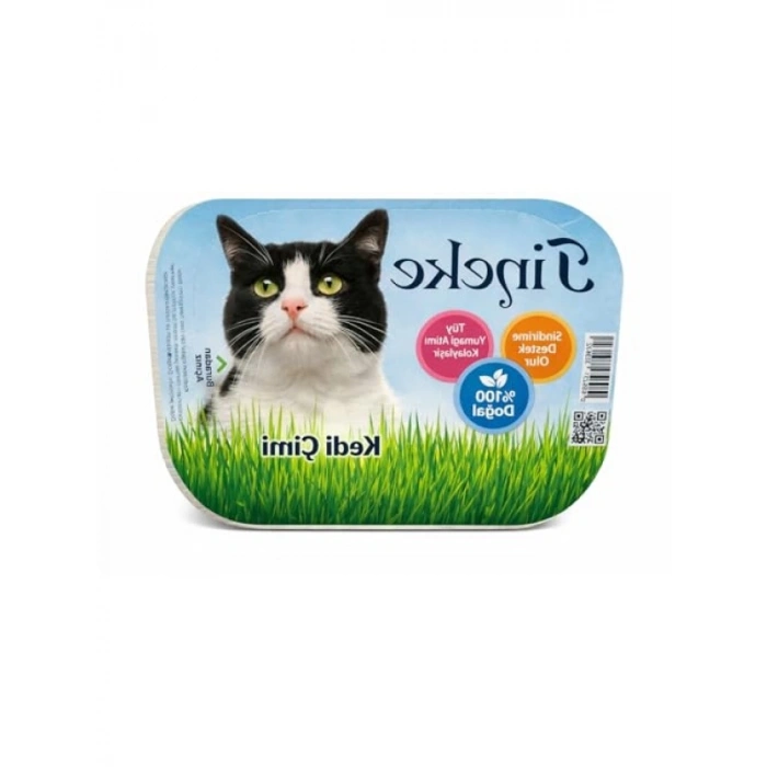 %100 Doğal Fileli Kedi Çimi - Tüy Yumağı Önleyici