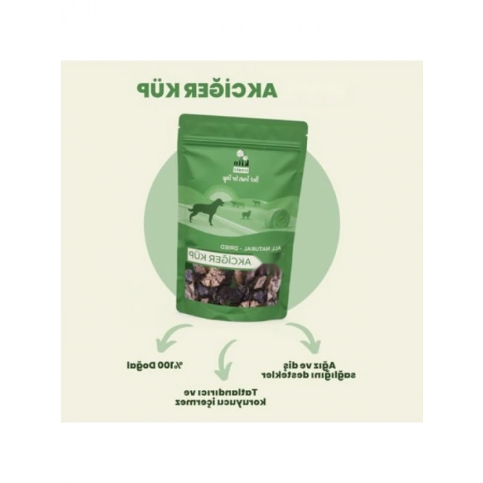 %100 Doğal, Glutensiz Dana Akciğer Küp Atıştırmalık, 100 gr