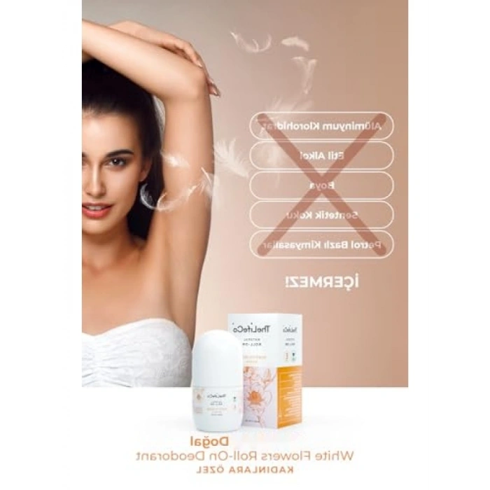%100 Doğal Roll-On Parfüm - Beyaz Çiçekler, 60 ml