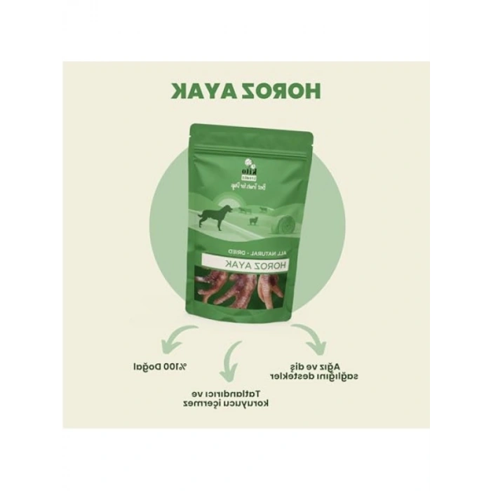 %100 Doğal ve Glutensiz Horoz Ayak Çiğnemelik Ödül Maması 100 gr
