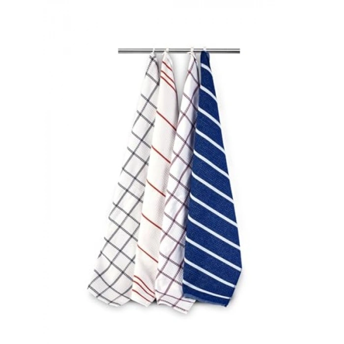 %100 Pamuklu Mutfak Aşçı Havlusu, 4lü Set, 50 x 79 cm
