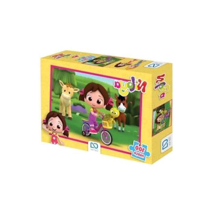 100 Parça Çocuk Puzzle Yapboz - 34x24 cm, Eğlenceli Görseller