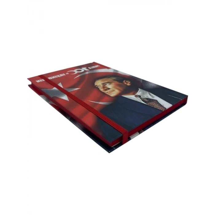 100. Yıl Çizgisiz Defter, Sert Kapak, 13x21 cm