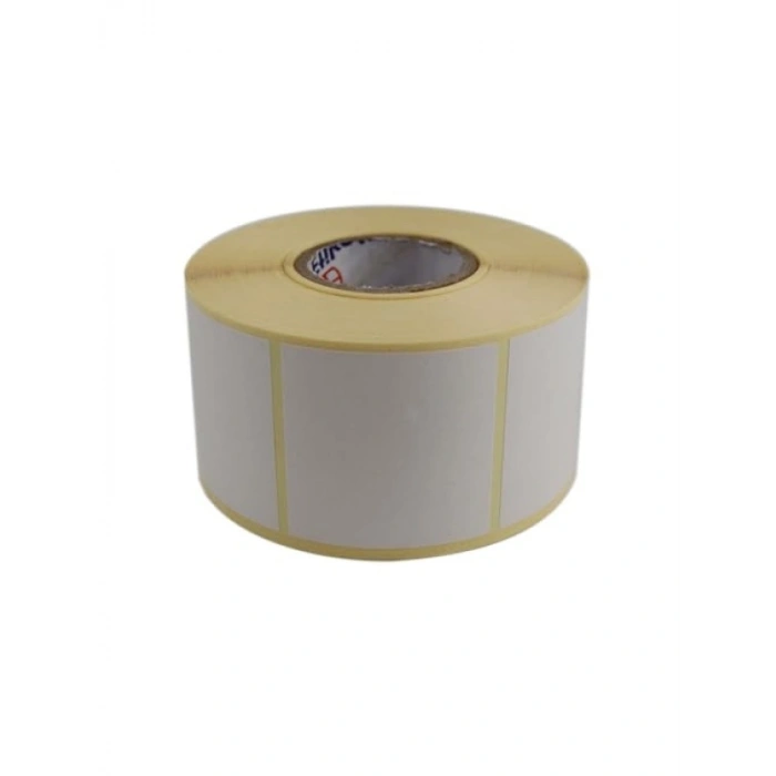 1000 Adet 50mm x 50mm Baskısız Vellum Etiket Rulosu