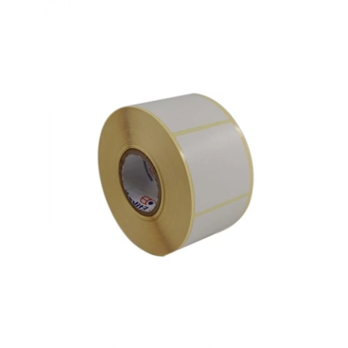 1000 Adet 50mm x 50mm Baskısız Vellum Etiket Rulosu