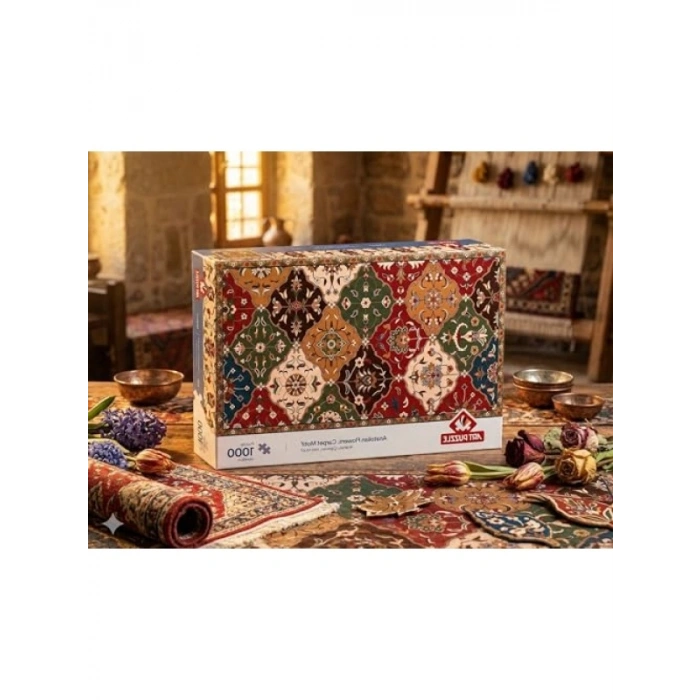 1000 Parça Anadolu Çiçekleri Motifli Puzzle