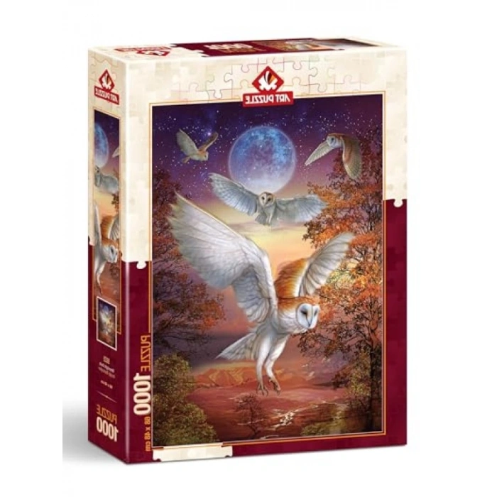 1000 Parça Ayışığı Baykuşları Puzzle - Zorlu ve Eğlenceli Deneyim