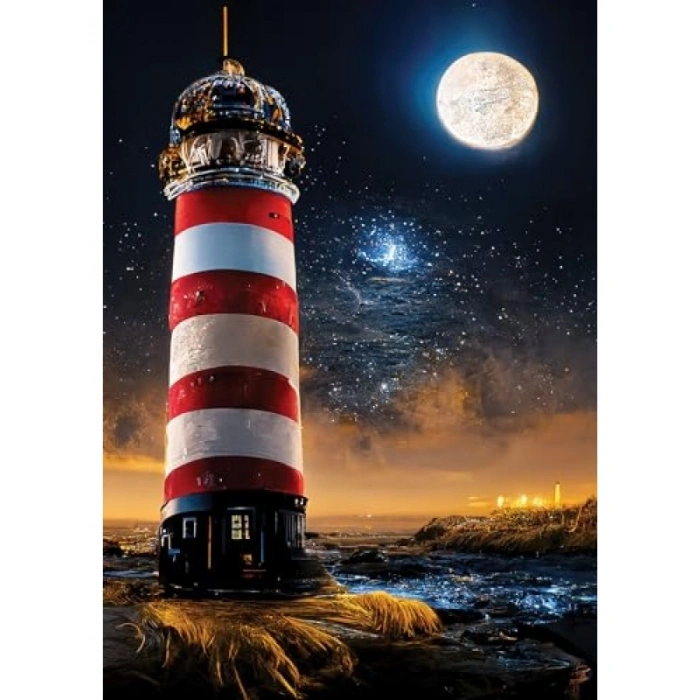 1000 Parça Neon Yıldız Kapısı Puzzle - Gece Parlayan Tasarım