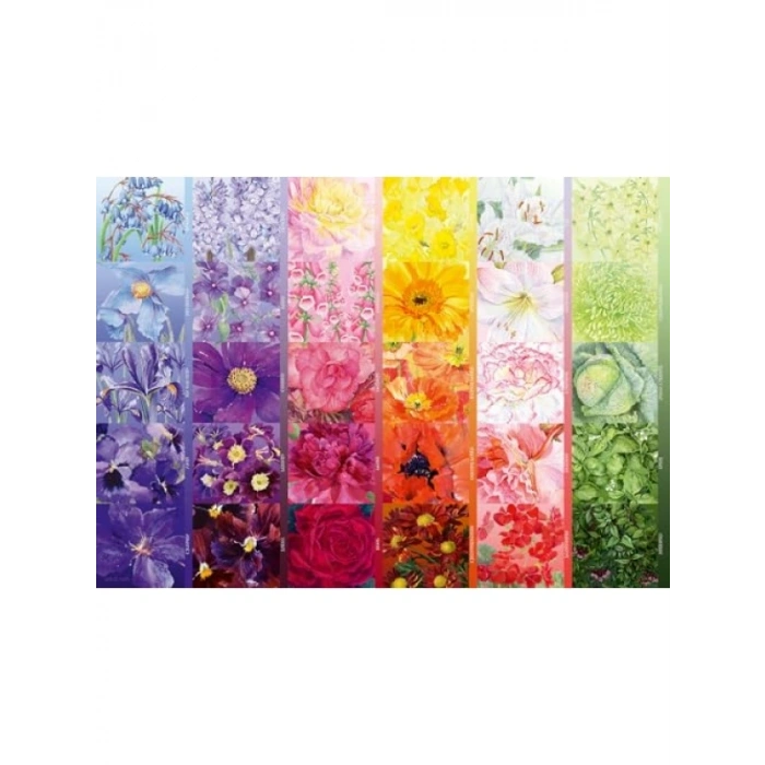 1000 Parça Renkli Çiçek Paleti Puzzle